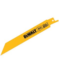 DeWalt 6 In. 14 TPI Thick Metal Reciprocating Saw Blade (5-Pack)