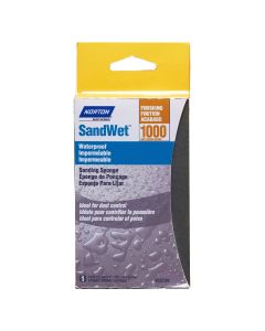 4-3/4" x 2-7/8" x 1" Norton 68290 SandWet Premium Waterproof Sanding Sponge, 1000 Grit
