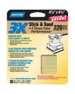 4-1/2" x 4-1/2" Norton 05314 ProSand Stick & Sand Sanding Sheet 60-Grit Handy-Pack