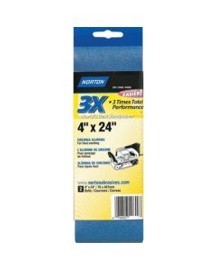 4" x 24" Norton 05474 ProSand BlueFire Portable Sanding Belt 36-Grit Handy-Pack