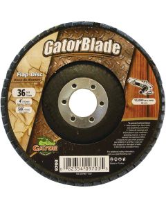 Gator Blade 4 In. x 5/8 In. 36-Grit Type 29 Angle Grinder Flap Disc