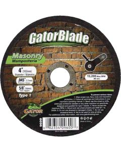 Gator Blade Thin Cut Type 1 4 In. x 0.045 In. x 5/8 In. Masonry Cut-Off Wheel