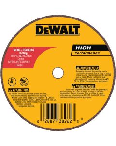 DEWALT HP Type 1 4 In. x 0.035 In. x 5/8 In. Metal/Stainless Cut-Off Wheel