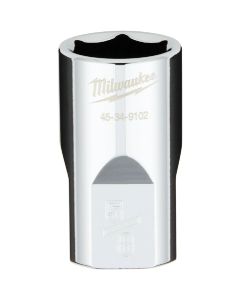 Milwaukee 1/2 In. Drive 5/8 In. 6-Point Shallow Standard Socket with FOUR FLAT Sides