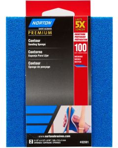 Contour Norton 82081 ProSand 5X Contour Sanding Pad, 120-Grit, Medium, 2-Pack