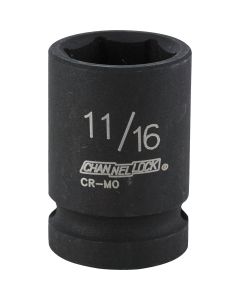 Channellock 1/2 In. Drive 11/16 In. 6-Point Shallow Standard Impact Socket