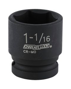 Channellock 1/2 In. Drive 1-1/16 In. 6-Point Shallow Standard Impact Socket