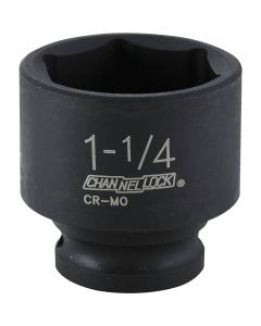 Channellock 1/2 In. Drive 1-1/4 In. 6-Point Shallow Standard Impact Socket