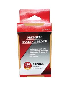 Premium 3 In. x 5 In. x 1 In. 220 Grit Fine Sanding Sponge