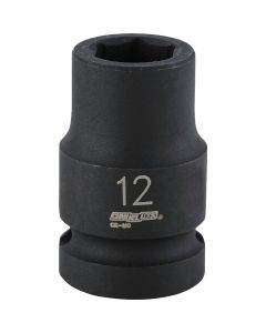 Channellock 1/2 In. Drive 12 mm 6-Point Shallow Metric Impact Socket
