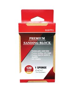 Premium 3 In. x 5 In. x 1 In. 120 Grit Medium Sanding Sponge