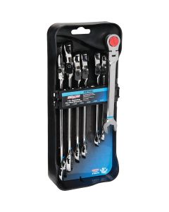 Channellock Metric 12-Point Flex Head Ratcheting Combination Wrench Set (7-Piece)