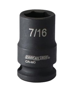Channellock 3/8 In. Drive 7/16 In. 6-Point Shallow Standard Impact Socket