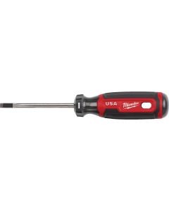 Milwaukee 3/16 In. x 3 In. Cushion Grip Cabinet Tip Slotted Screwdriver (USA)