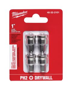 Milwaukee #2 Phillips Insert 1/4 In. Hex Drywall Dimpler Screw Setter (4-Pack)