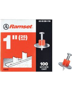 Ramset 1 In. Fastening Pin with Washer (100-Pack)