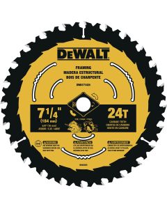 DEWALT ToughTrack 7-1/4 In. 24-Tooth Framing Circular Saw Blade, Bulk