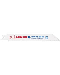 Lenox 6 In. 10 TPI Wood/Metal Reciprocating Saw Blade