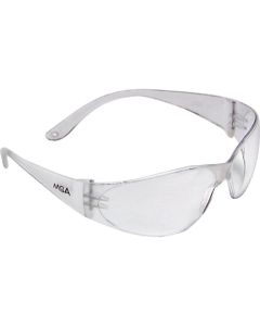 Safety Works Close Fitting Clear Frame Safety Glasses with Anti-Fog Clear Lenses
