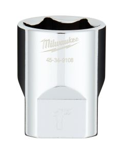 Milwaukee 1/2 In. Drive 1 In. 6-Point Shallow Standard Socket with FOUR FLAT Sides