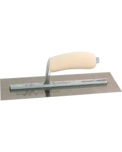 Marshalltown 4-3/4 In. x 11-1/2 In. High Carbon Steel Finishing Trowel with Curved Wood Handle