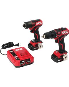 SKIL 2-Tool PWRCore 12 Volt Lithium-Ion Brushless Drill/Driver & Impact Driver Cordless Tool Combo Kit