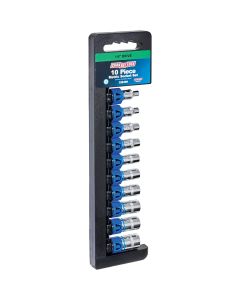 Channellock Metric 1/4 In. Drive 6-Point Shallow Socket Set (10-Piece)