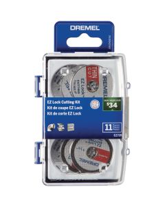 Dremel 1-1/2 In. EZ Lock Metal/Plastic Cut-Off Wheel Kit (11-Piece)