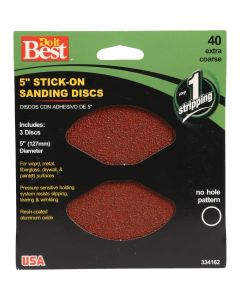 Do it Best 5 In. 40 Grit Stick-On Sanding Disc (3-Pack)