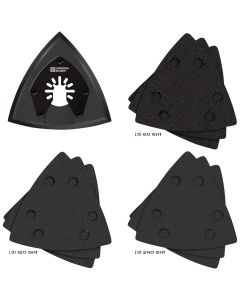 Imperial Blades ONE FIT 60/120/240 Grit Triangle Sandpaper Variety Pack w/Sanding Pad (10-Pack)