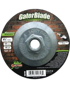 Gator Blade Type 27 4-1/2 In. x 1/4 In. x 5/8 In.-11 Masonry Cut-Off Wheel