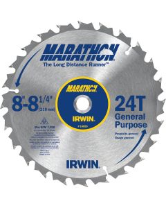 Irwin Marathon 8-1/4 In. 24-Tooth General Purpose Circular Saw Blade