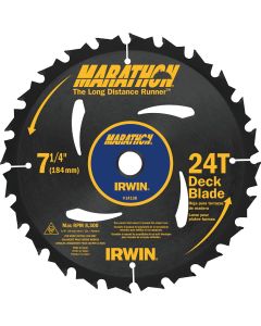 Irwin Marathon 7-1/4 In. 24-Tooth Composite Decking Circular Saw Blade