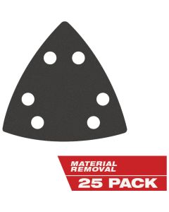 Milwaukee OPEN-LOK 3-1/2 In. Assorted Grit Triangle Sandpaper Variety Pack (25-Pack)