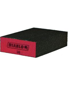 Diablo 2-1/2 In. x 4 In. x 1 In. 36 Grit (Ultra Coarse) Flat Edge Sanding Sponge (3-Pack)