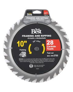 Do it Best 10 In. 28-Tooth Framing & Ripping Circular Saw Blade
