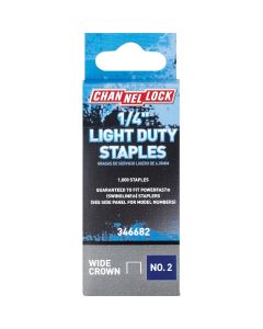 Channellock No. 2 Light Duty Wide Crown Staple, 1/4 In. (1000-Pack)