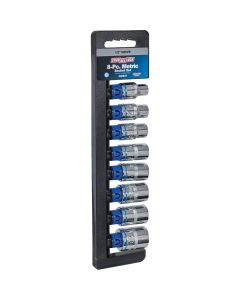 Channellock Metric 1/2 In. Drive 12-Point Shallow Socket Set (8-Piece)