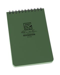 Rite in the Rain All-Weather 4 In. W x 6 In. H 50-Sheet Top-Spiral Bound Notebook, Green