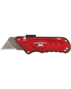 Olympia Tools Turboknife X Retractable Straight Utility Knife, Red