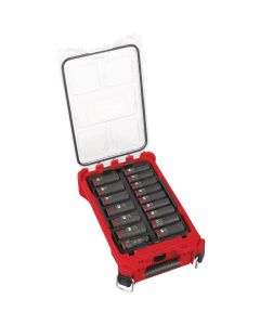 Milwaukee SHOCKWAVE Metric 1/2 In. Drive 6-Point Deep Impact Driver Set with PACKOUT Organizer (16-Piece)