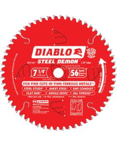 Diablo Steel Demon 7-1/4 In. 56-Tooth Thin Ferrous Metals Circular Saw Blade
