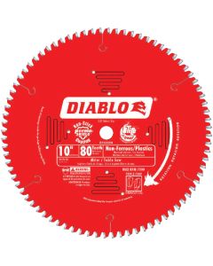 Diablo 10 In. 80-Tooth Non-Ferrous/Plastics Circular Saw Blade