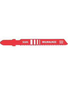 Milwaukee T-Shank 3 In. x 14 TPI High Speed Steel Jig Saw Blade, Metal Cutting (5-Pack)