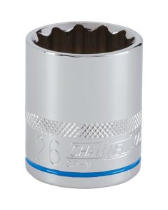 Channellock 1/2 In. Drive 26 mm 12-Point Shallow Metric Socket