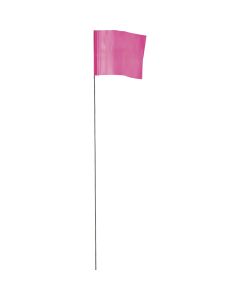 100pk Pink Stake Flags