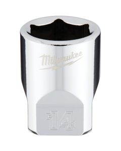 Milwaukee 1/4 In. Drive 14 mm 6-Point Shallow Metric Socket with FOUR FLAT Sides