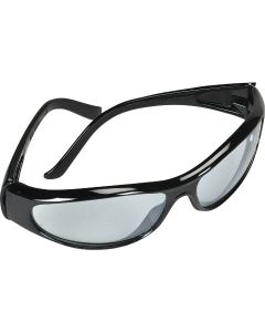 Safety Works Blue Essential Style Black Frame Safety Glasses with Anti-Fog Light Blue Mirrored Lenses