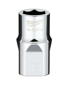 Milwaukee 1/2 In. Drive 13 mm 6-Point Shallow Metric Socket with FOUR FLAT Sides