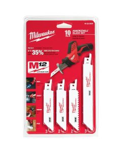 Milwaukee HACKZALL 10-Piece Mini Reciprocating Saw Blade Set
